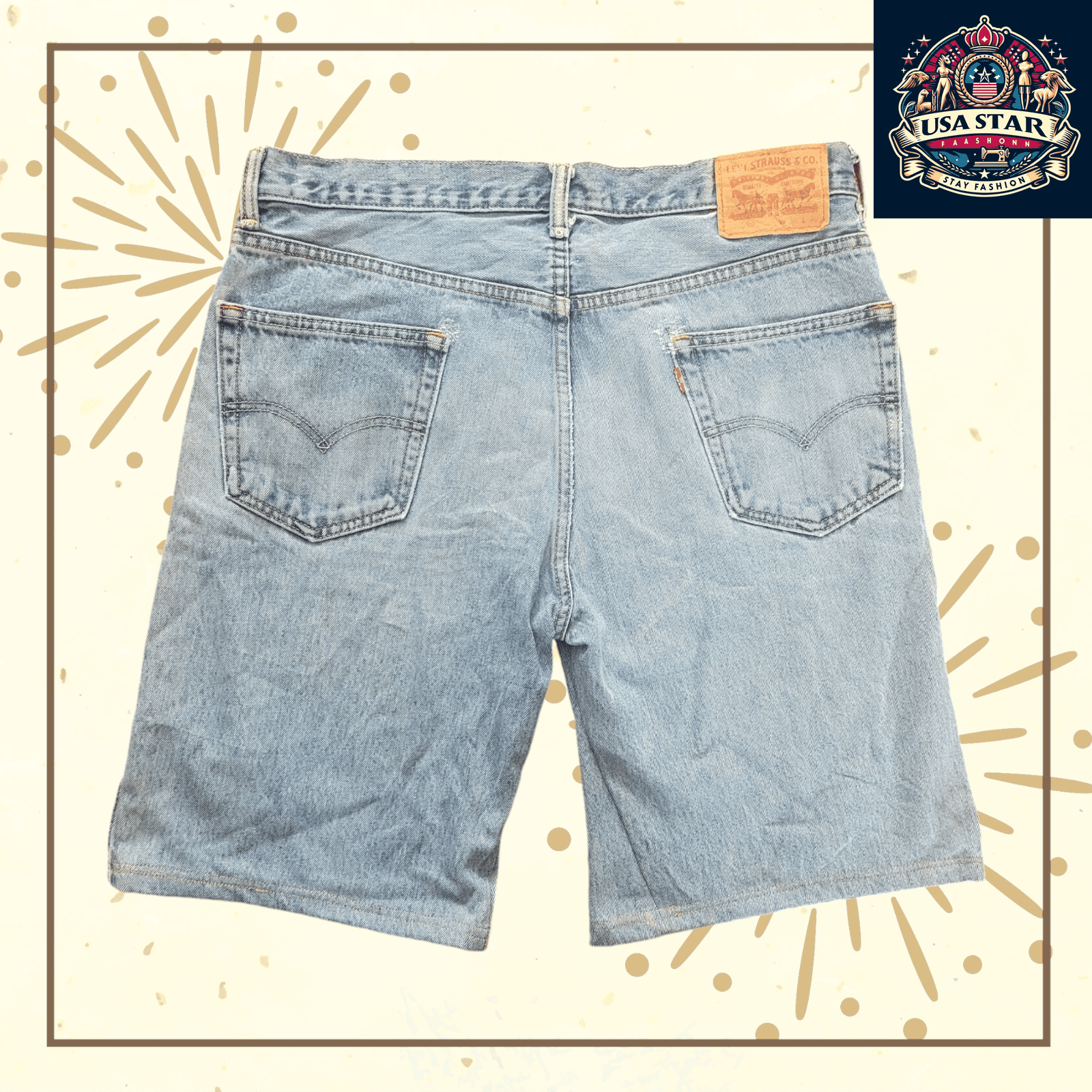 Vintage Levi's 501 Denim Jorts Men's Size W36 Light Wash - USASTARFASHION