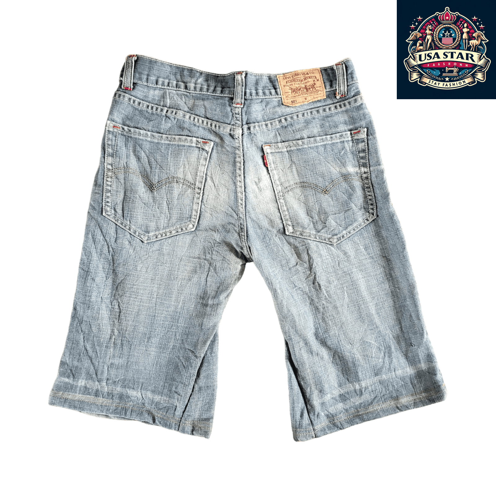 Vintage Levi's 501 Denim Jorts W32 - Eco - Friendly Reworked Workwear Shorts - USASTARFASHION