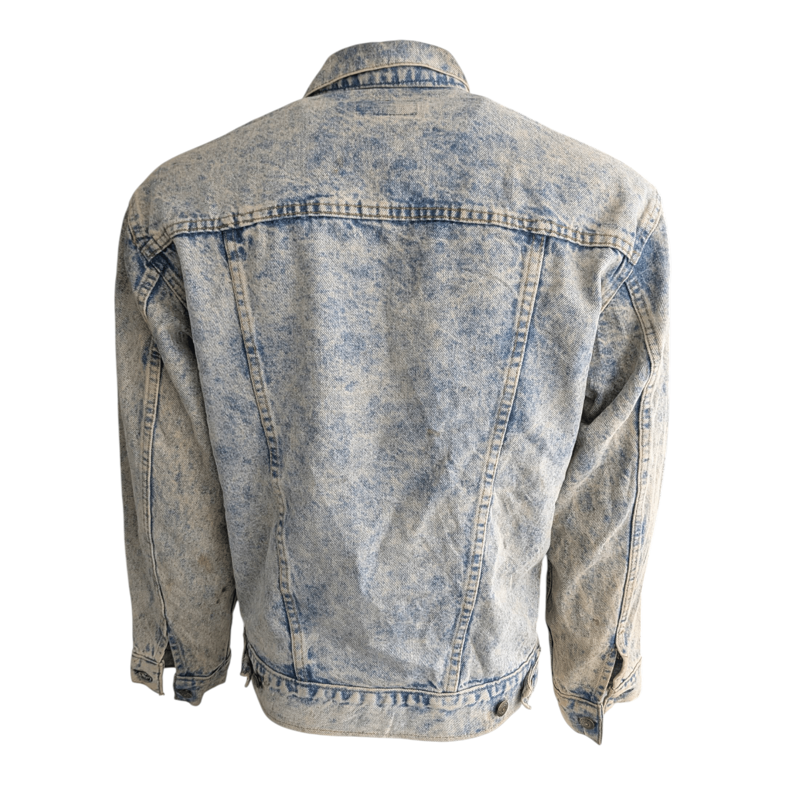 Vintage Levi’s Denim Jacket Acid Wash Made in USA 80s 90s Blue Jean XL - USASTARFASHION