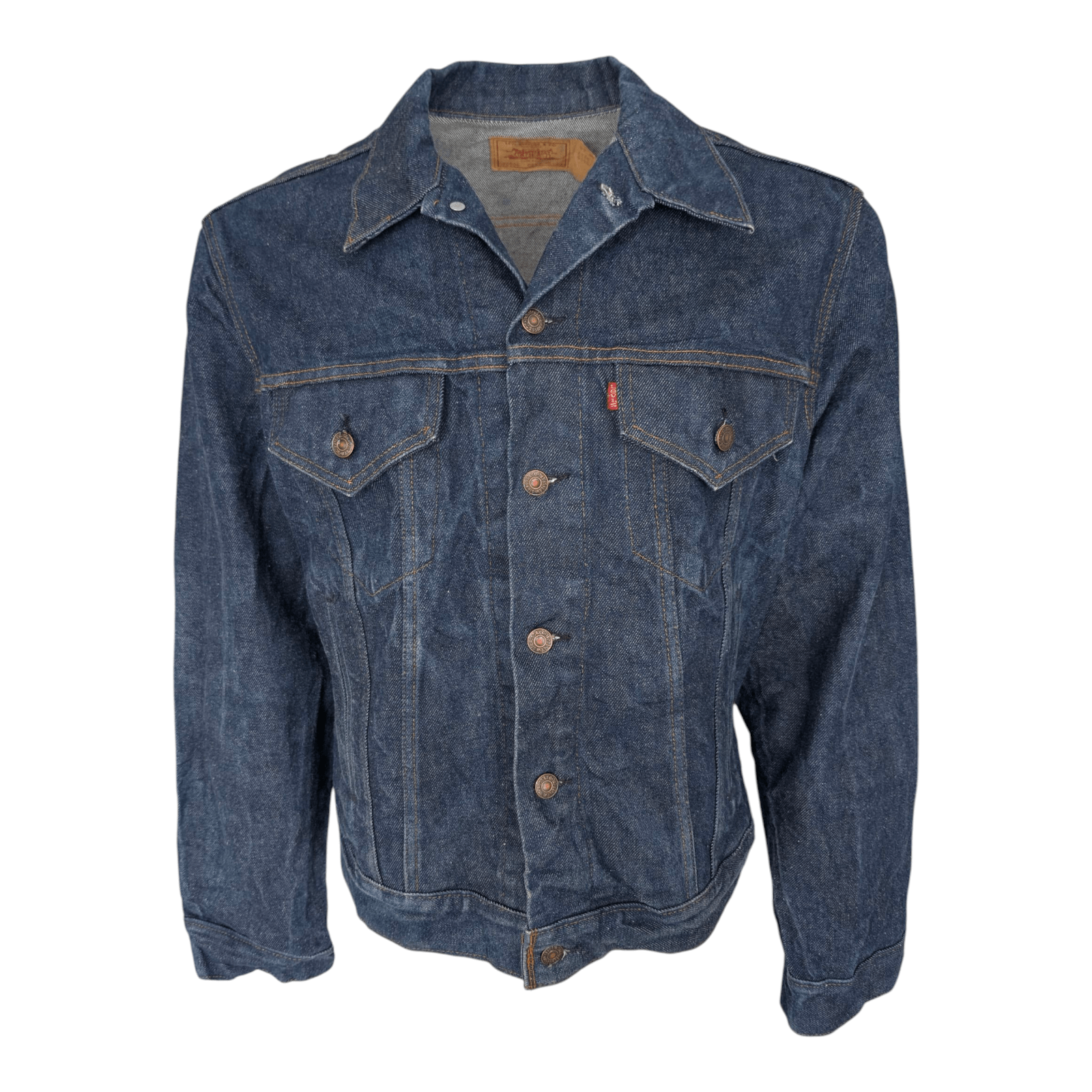 Vintage Levi’s Denim Trucker Jacket 70506 0217 Made in USA Blue Size 46 - USASTARFASHION