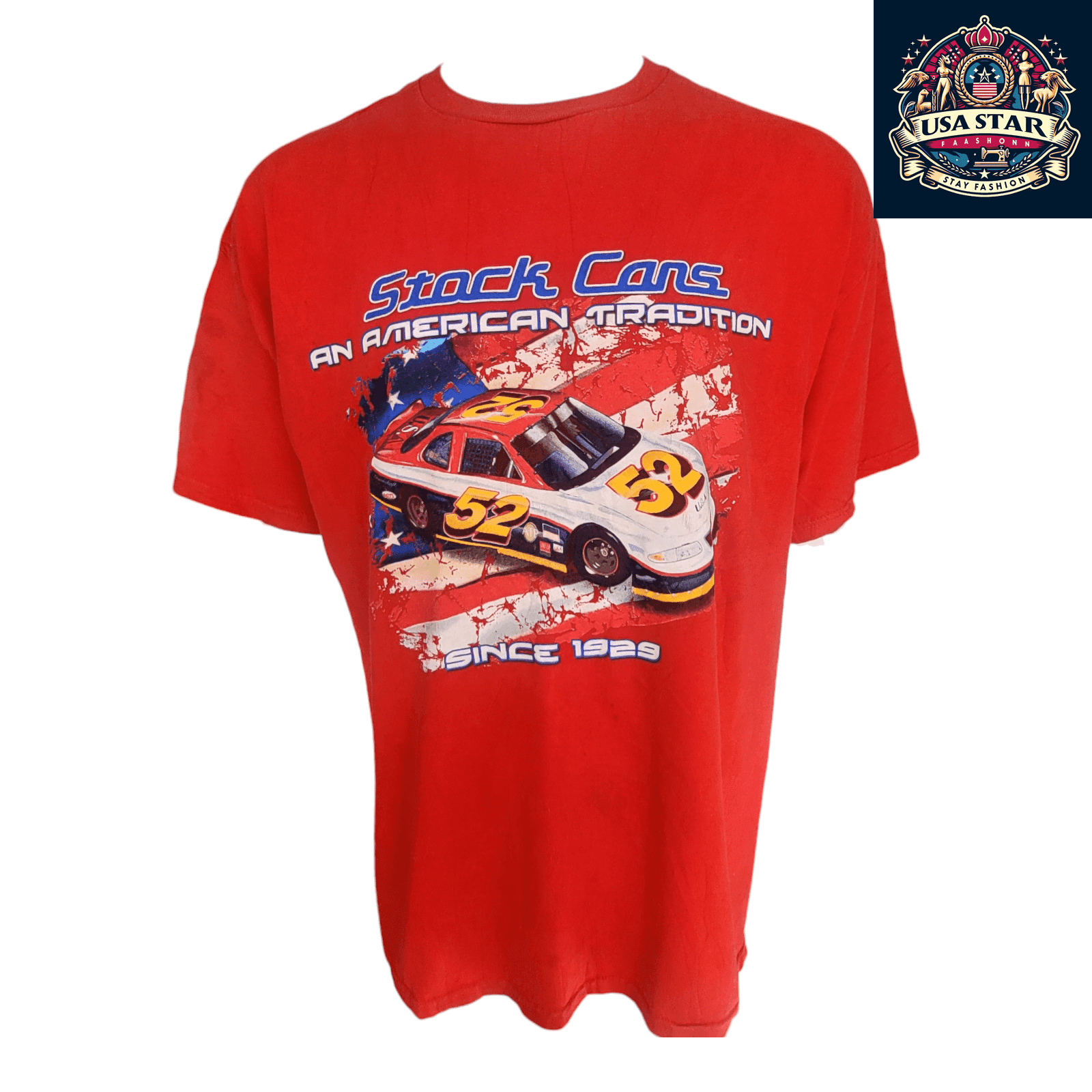 Vintage NASCAR T-Shirt - Red 2XL - 100% Cotton - Made in USA - Durable and Comfortable Design - USASTARFASHION