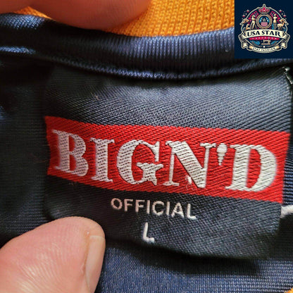 Vintage Navy Blue and Yellow Football Jersey 03 L - USASTARFASHION
