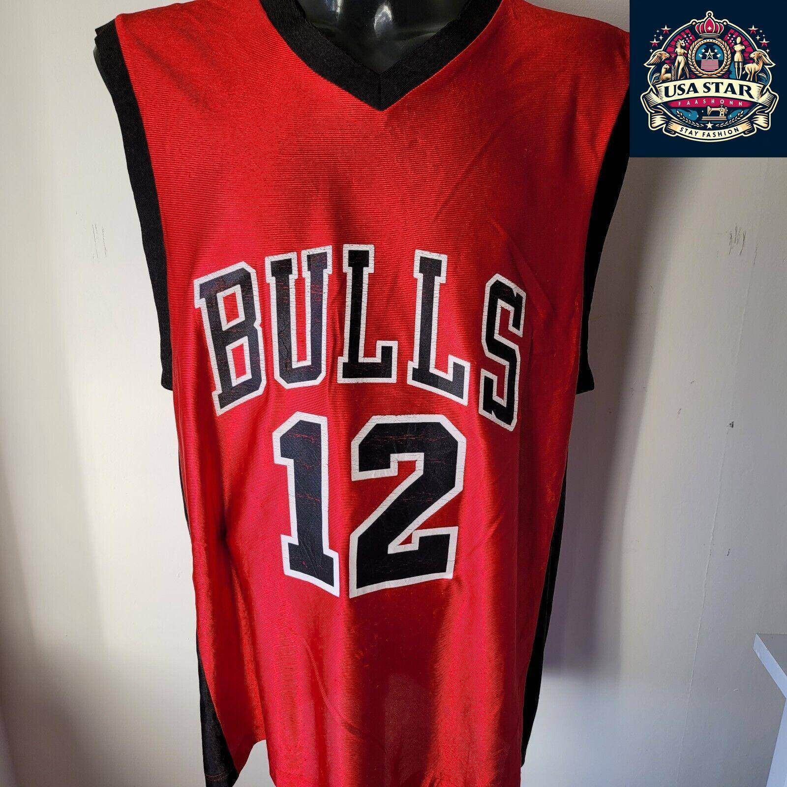 Vintage NBA Chicago Bulls Kirk Hinrich 12 Red Swingman Jersey Mens L - USASTARFASHION