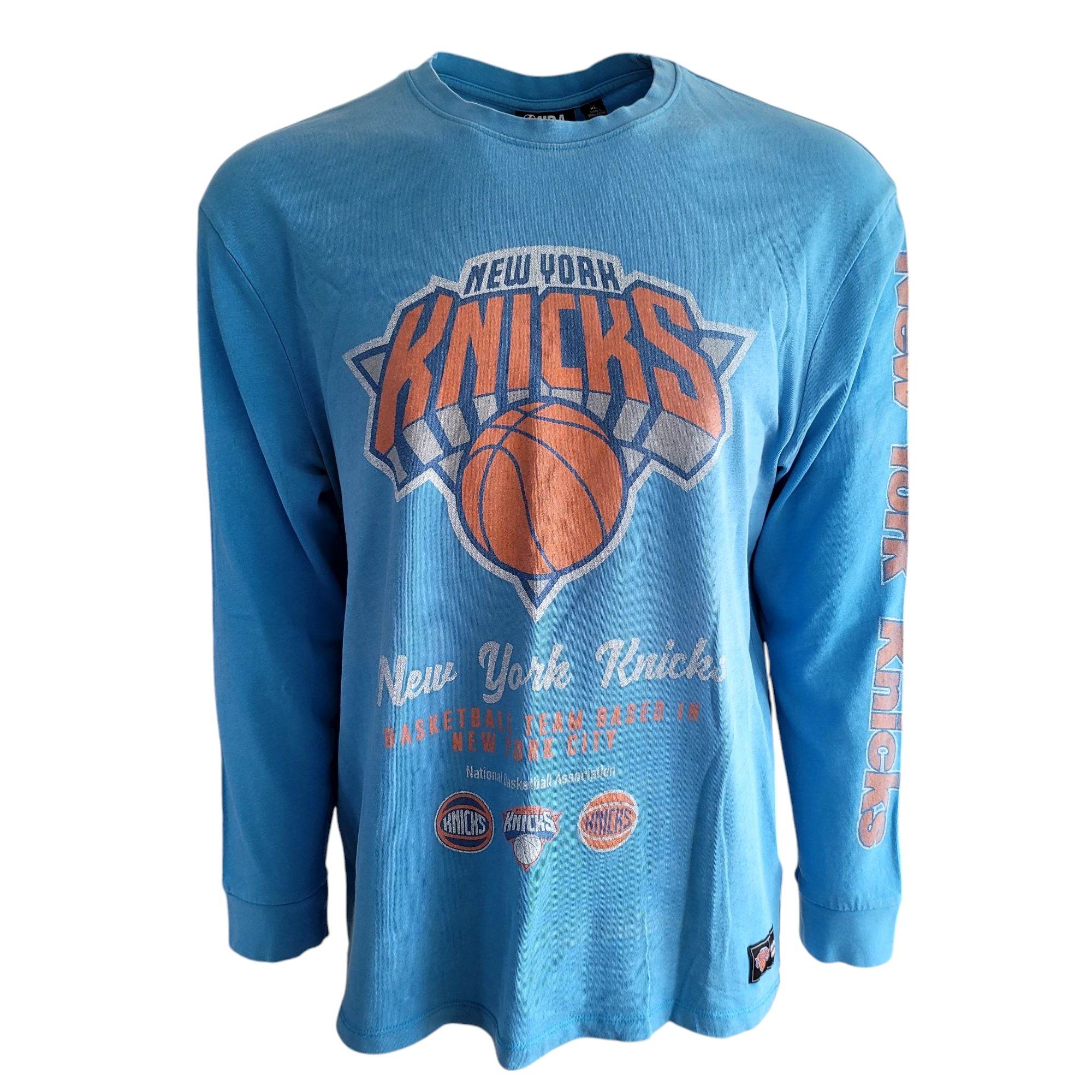 Vintage New York Knicks Long Sleeve Shirt – XL, 100% Cotton - USASTARFASHION