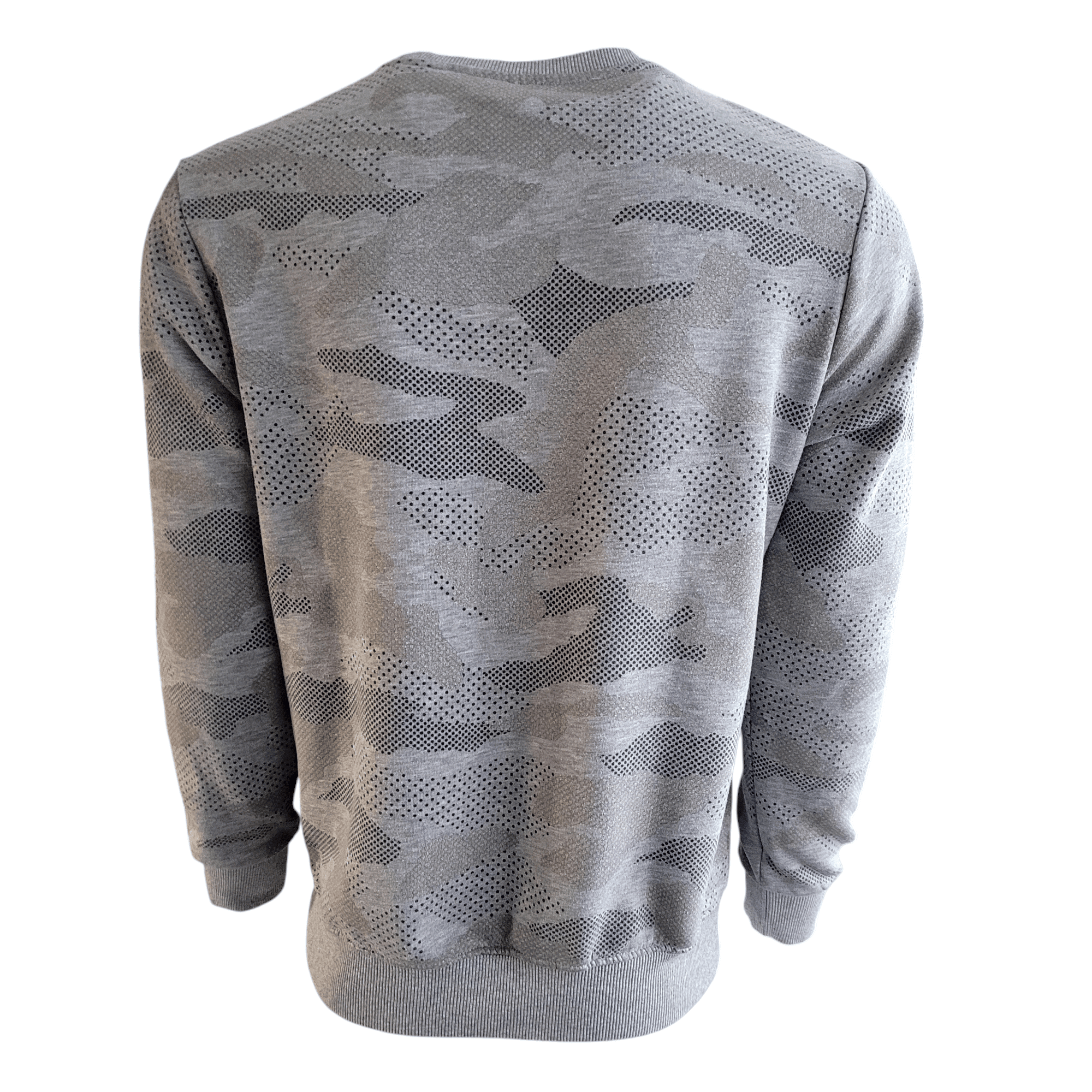 Vintage Nike Unisex Camo Sweatshirt - 100% Cotton, Size L, Grey | Retro Style & Comfort - USASTARFASHION