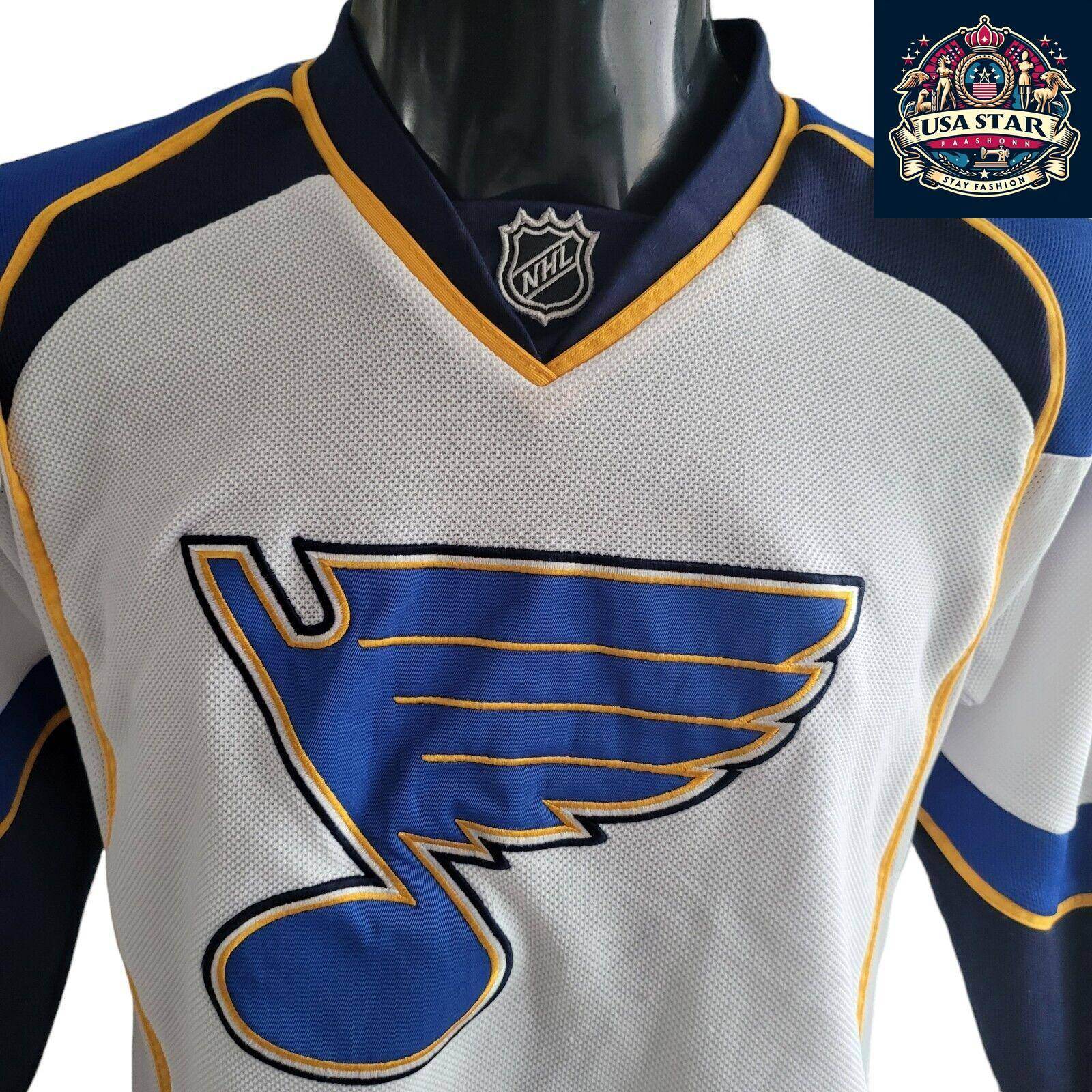 Vintage Reebok St. Louis Blues Youth Hockey Jersey L/XL - Retro Design, Comfort Fit, NHL Style - USASTARFASHION