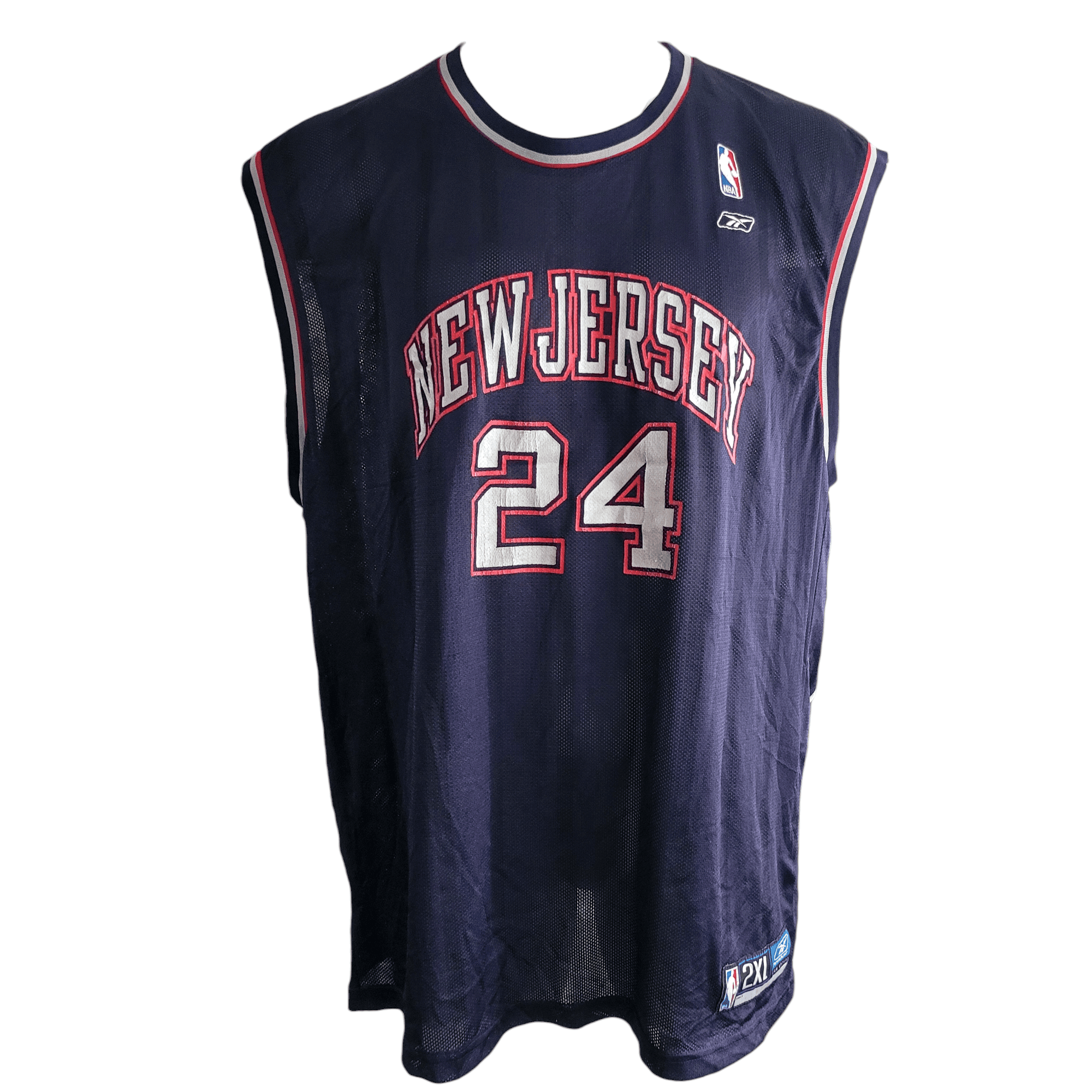 Vintage Richard Jefferson Nets Jersey 24 - Navy Blue Reebok Size 2XL - NBA Collector's Item - USASTARFASHION