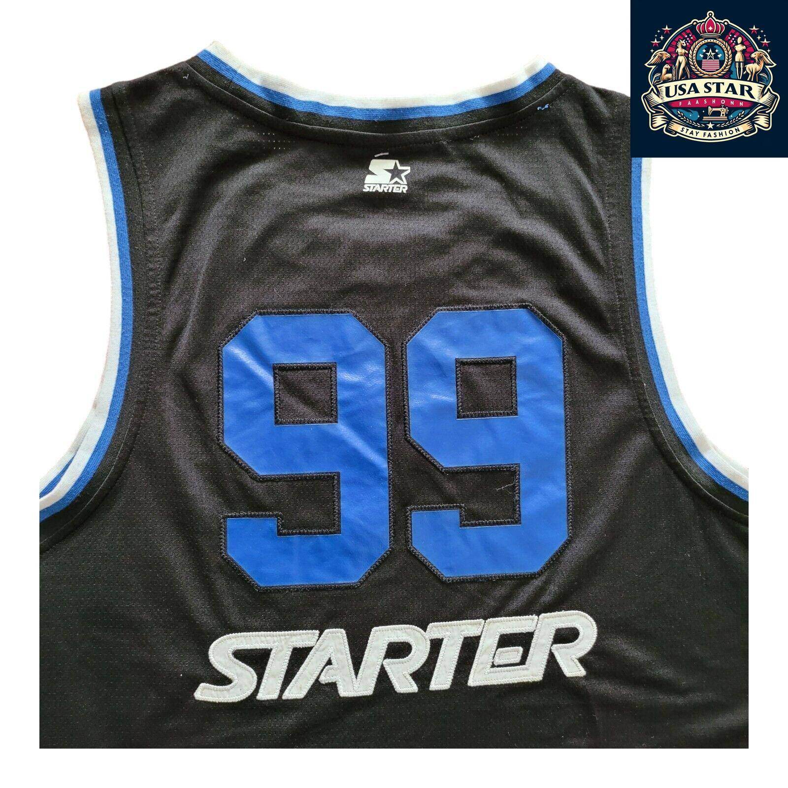 Vintage Starter Sports Vest Blue Logo No 99 Size L Retro Sportswear Perfect for Casual Outings - USASTARFASHION
