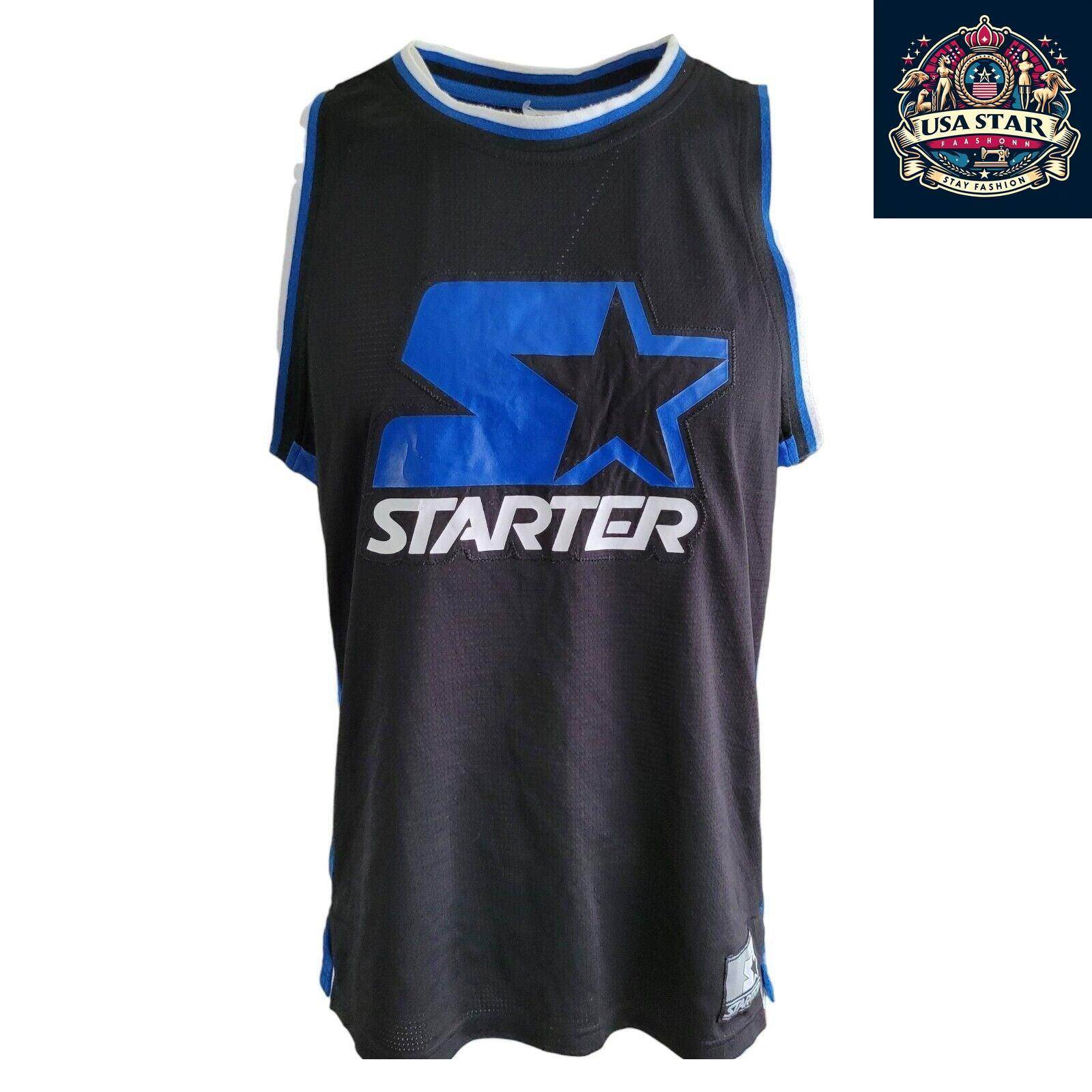 Vintage Starter Sports Vest Blue Logo No 99 Size L Retro Sportswear Perfect for Casual Outings - USASTARFASHION