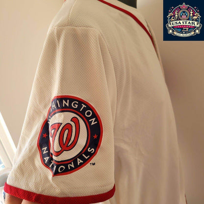 Vintage Washington Nationals MLB Baseball Jersey Adult (M) The Tombs 5 - USASTARFASHION