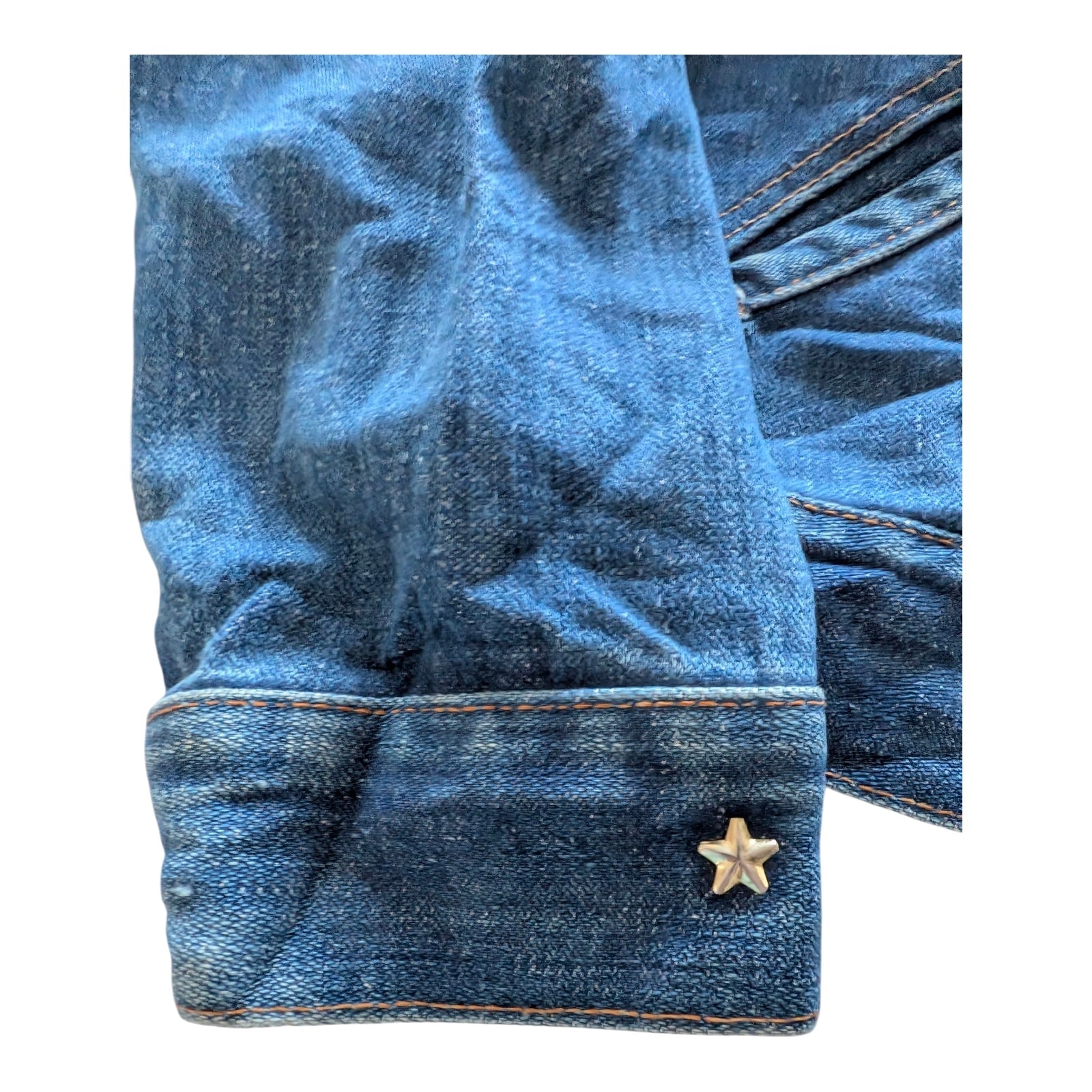 Vintage Wrangler Girls Denim Jacket Kids Large Age 8 - 10 Embellished Stars Blue - USASTARFASHION