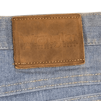 Vintage Wrangler Jeans 46x30, Relaxed Fit, Light Blue Wash, 65% Cotton, Pre - Owned Grade A - USASTARFASHION
