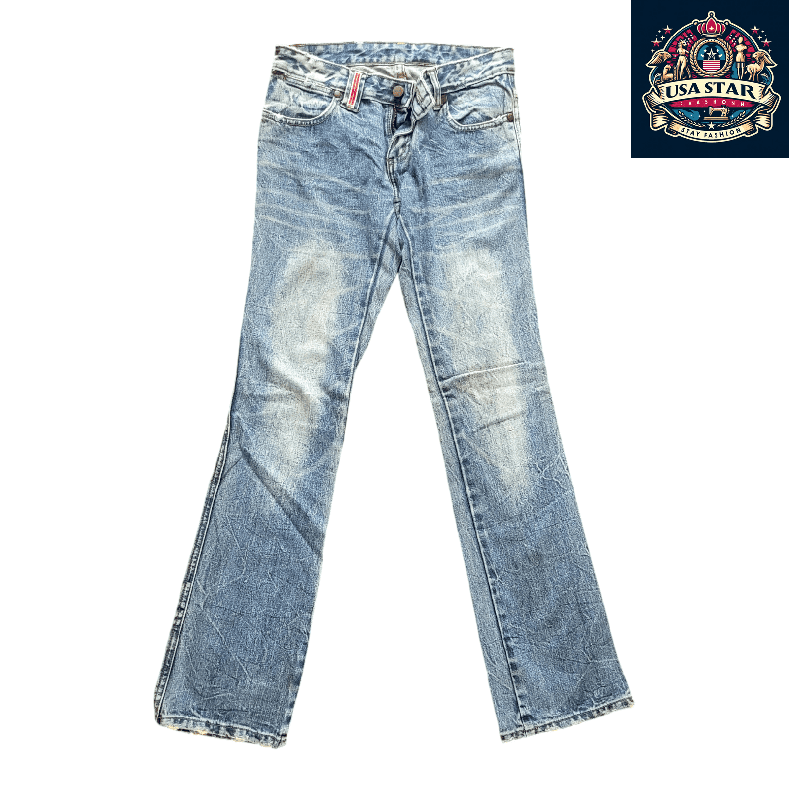Vintage Wrangler Jeans W28 L30 - Light Blue Straight - Leg Denim for Timeless Style and Comfort - USASTARFASHION