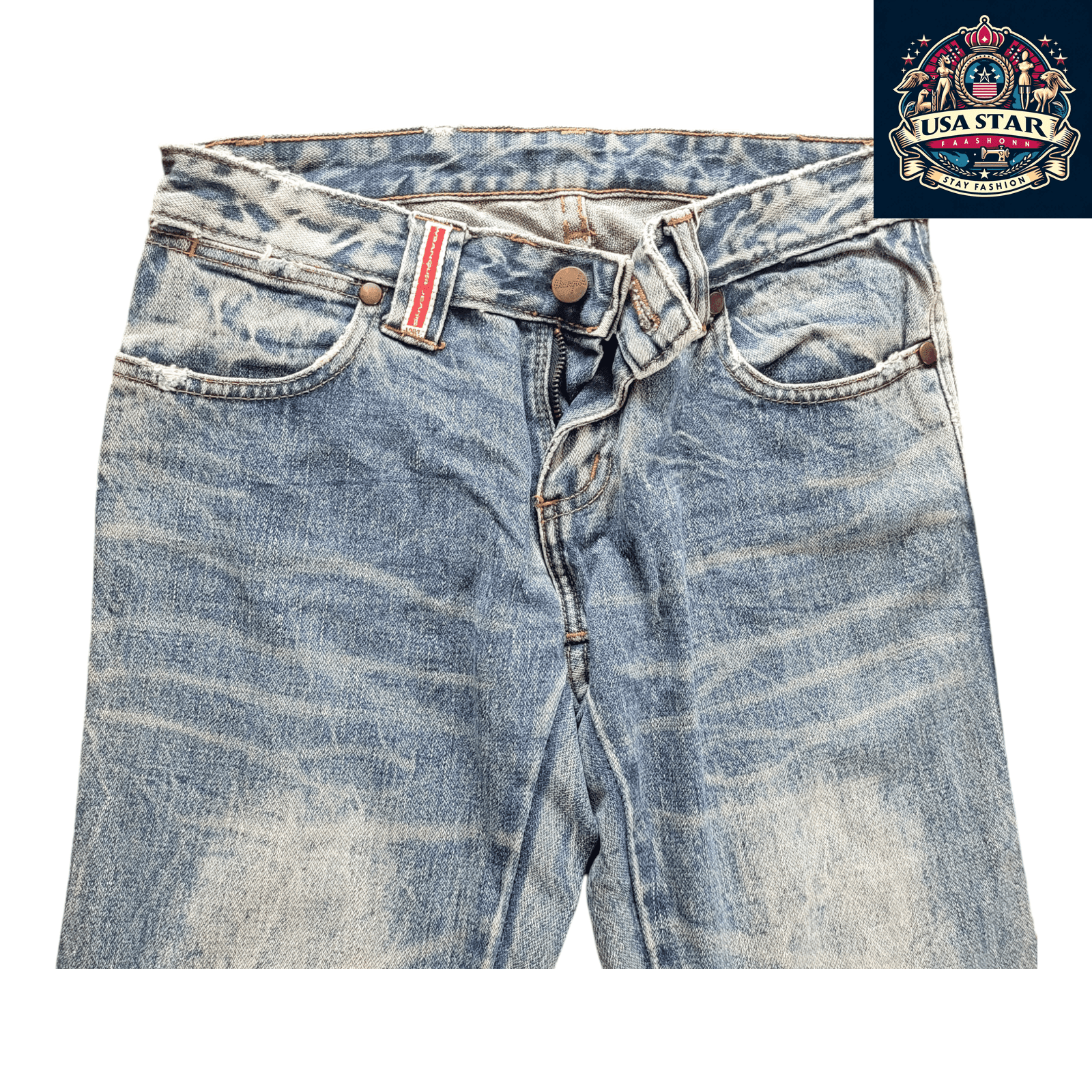 Vintage Wrangler Jeans W28 L30 - Light Blue Straight - Leg Denim for Timeless Style and Comfort - USASTARFASHION