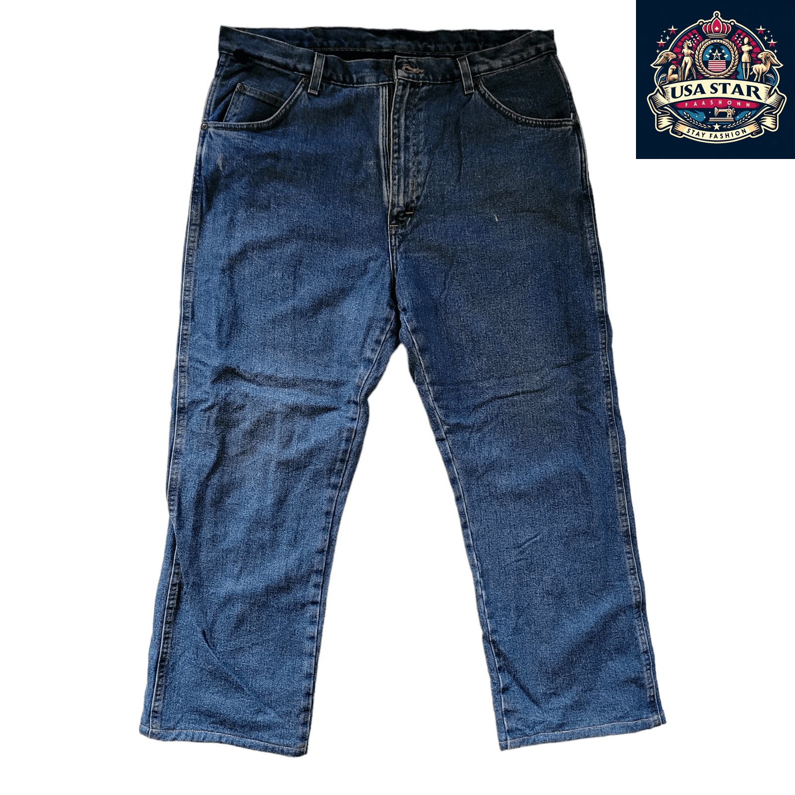 Vintage Wrangler Rugged Wear Jeans W38 x L32 - Fleece - Lined, Durable, Classic Fit for Outdoor Comfort - USASTARFASHION