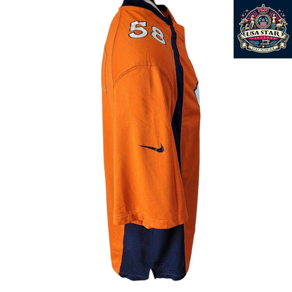Von Miller 58 Denver Broncos Jersey, Men's XXL, Premium Quality, Comfortable Fit, Team Colors - USASTARFASHION
