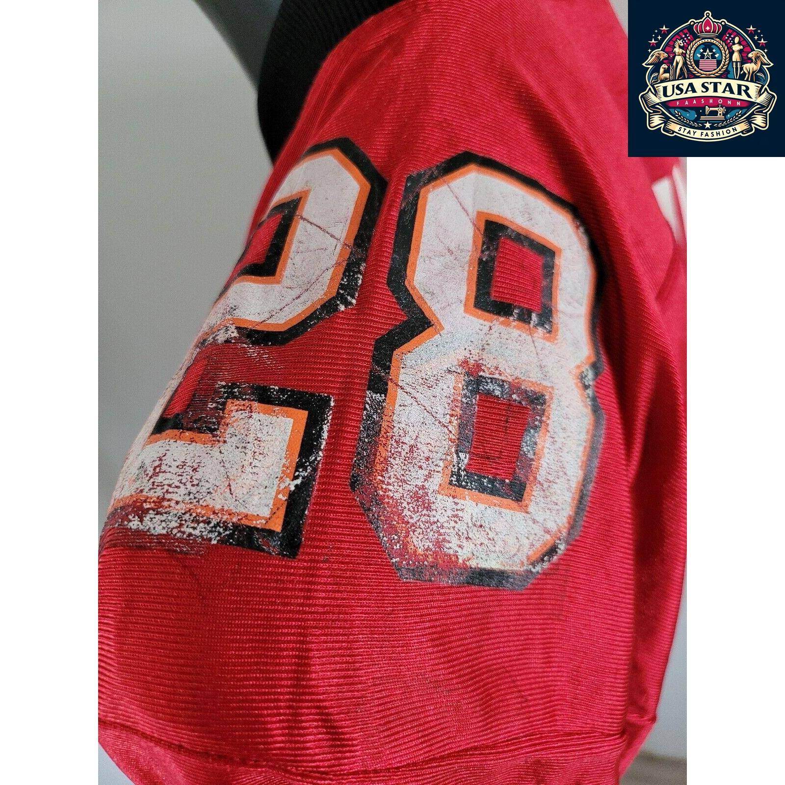 Warrick Dunn 28 Tampa Bay Buccaneers NFL Red Jersey Medium Puma - USASTARFASHION