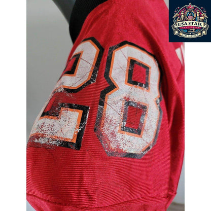 Warrick Dunn 28 Tampa Bay Buccaneers NFL Red Jersey Medium Puma - USASTARFASHION
