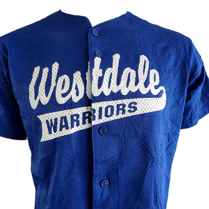 Westdale Warriors Baseball Jersey - Authentic Majestic Ice Man 14 in Medium, Breathable Mesh - USASTARFASHION
