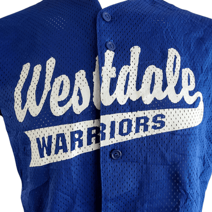 Westdale Warriors Baseball Jersey - Authentic Majestic Ice Man 14 in Medium, Breathable Mesh - USASTARFASHION