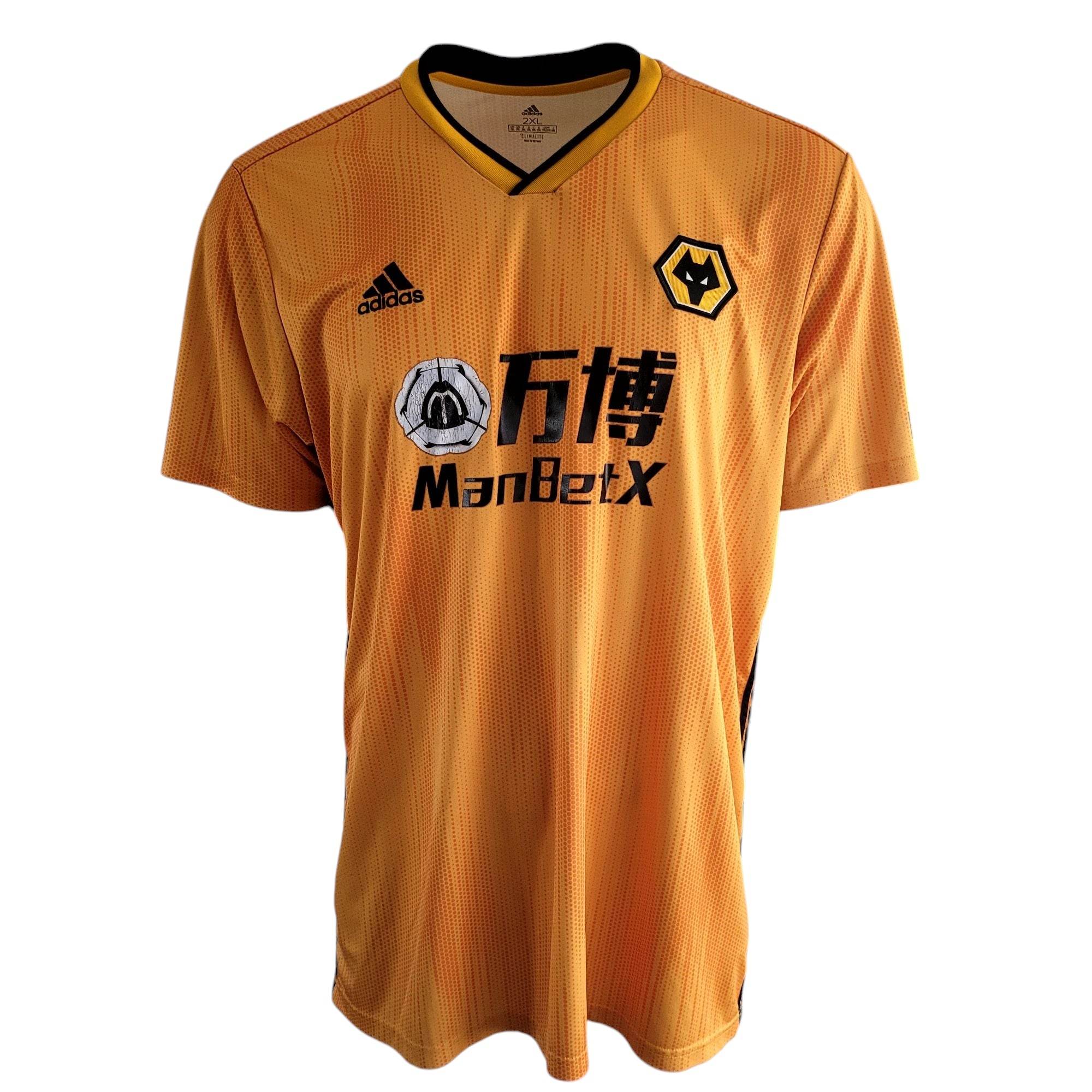 Wolverhampton Wanderers Adidas 2019/20 Home Shirt - Size 2XL - USASTARFASHION