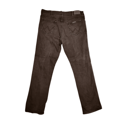 Wrangler Black Jeans W42 L34 - Classic Straight Leg Regular Fit, Comfortable Stretch Fabric - USASTARFASHION