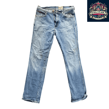 Wrangler Men's Jeans W34 L32 Light Blue Denim Arizona Stretch 98% Cotton Pre - Owned Grade B - USASTARFASHION