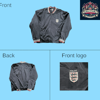 XXL England Football Jacket - Full - Zip Design, Iconic Crest, Durable & Comfortable Sportswear - USASTARFASHION