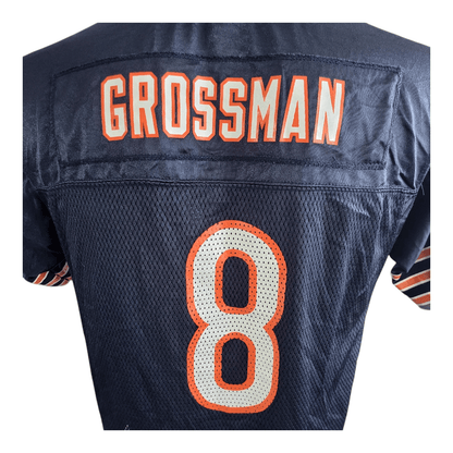 Youth Large Reebok NFL Jersey - Chicago Bears 8 Rex Grossman, Excellent Condition, Navy Blue - USASTARFASHION